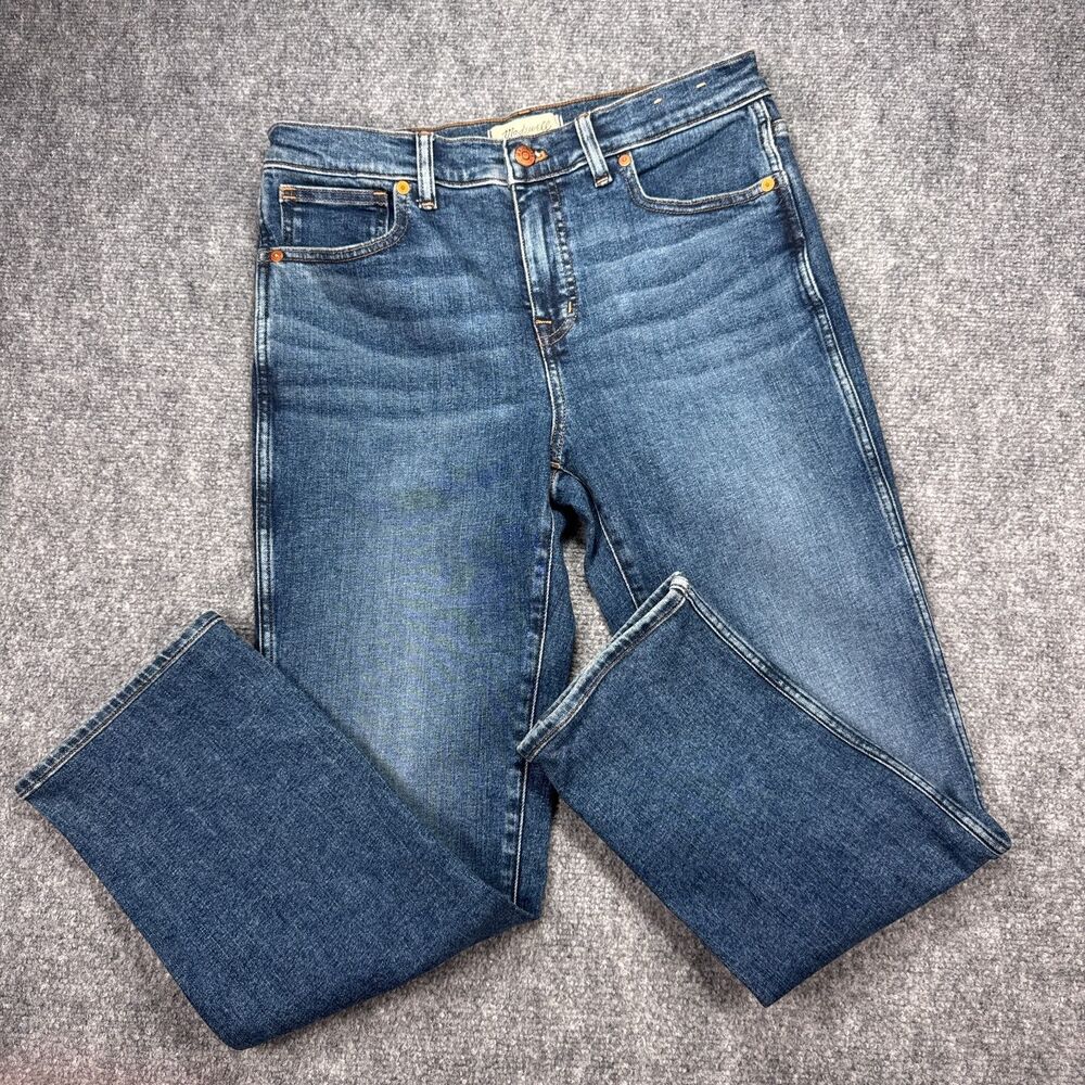 NWT Madewell Mid Rise Stovepipe Jeans Womens 29 Medium Wash Straight
